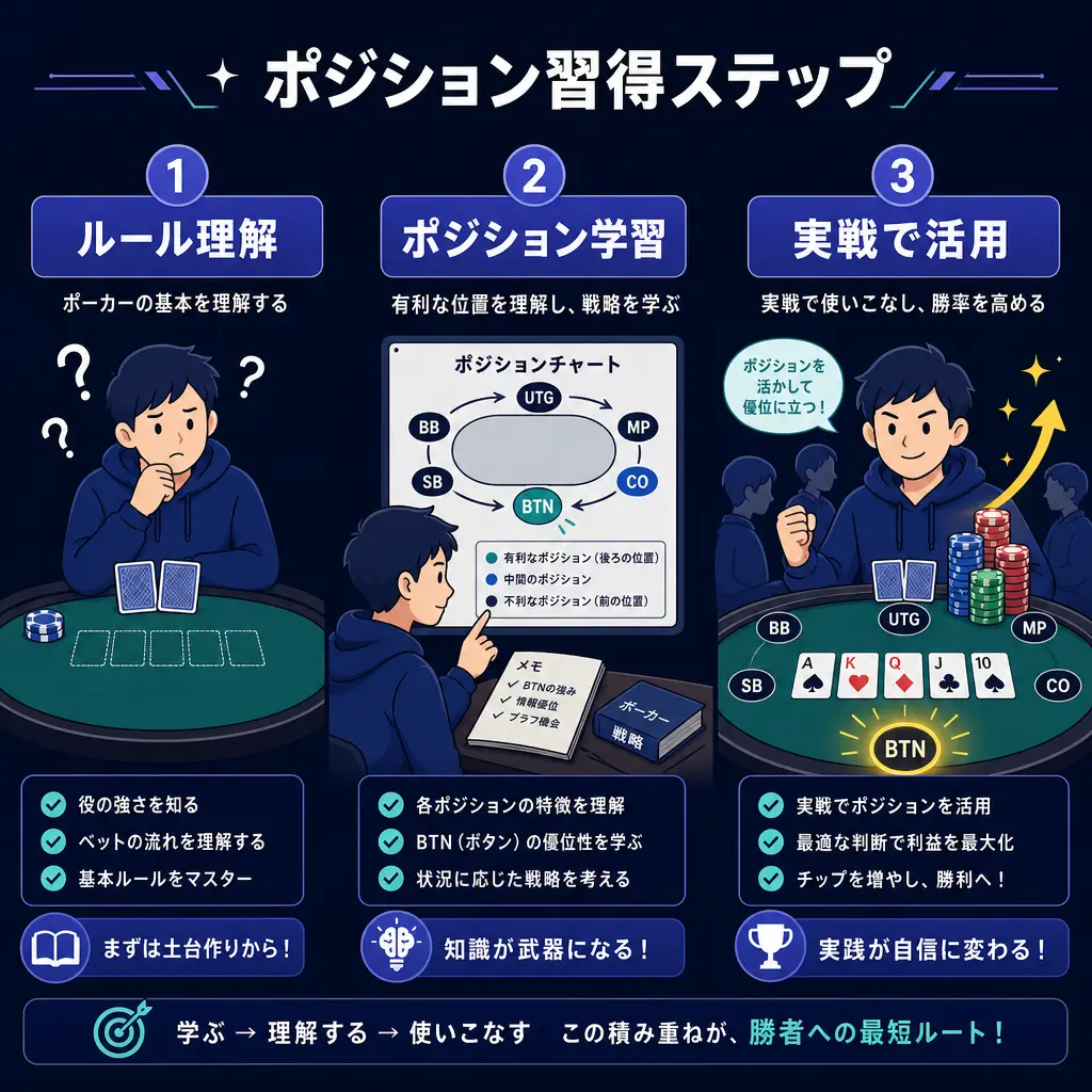 ポーカーポジションの種類を4カテゴリで整理する - ポーカー ポジション 種類と重要性